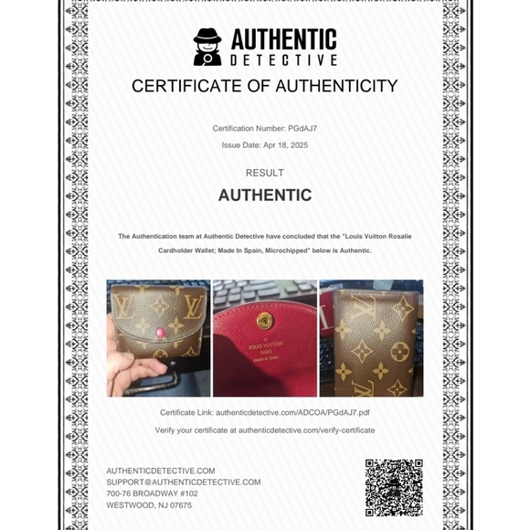 BRAND NEW - Louis Vuitton Rosalie Monogram Cardholder Wallet - Picture 6 of 14